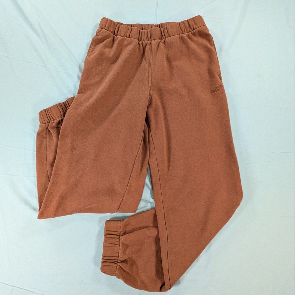 Hollister Sweatpants Womens XS Brown Ultra High Rise Joggers Logo Pull On Pants